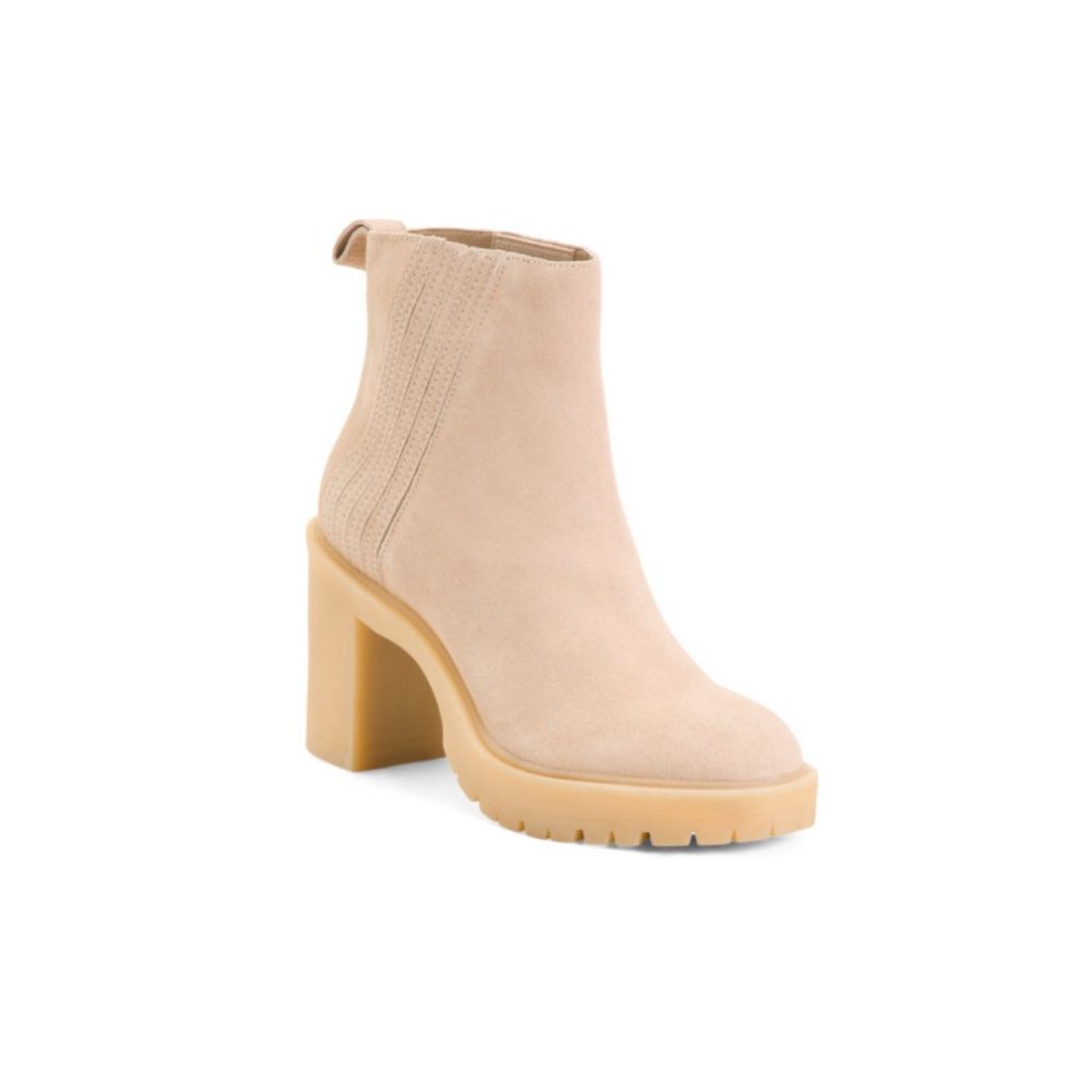 Dolce Vita Suede Lug Heel Boots Size 8.5